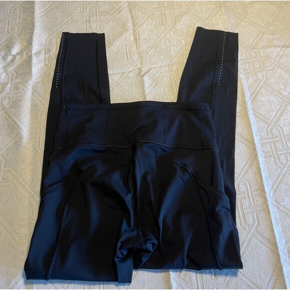 Lululemon Fast Free Crop Women's Size 4 Black Capri Athletic Leggings - Picture 5 of 6